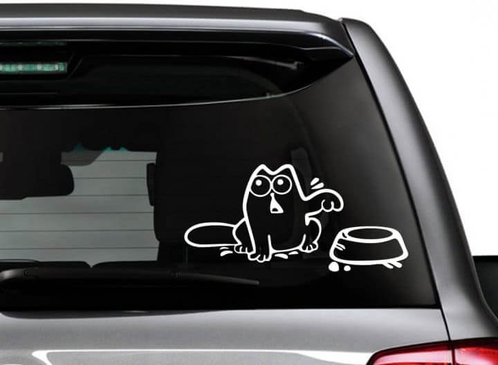 Наклейка на авто кот